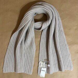 Hurray NWT 100% Cashmere Roger Scarf Jute Chunky Knit Rectangle Scarf One Size